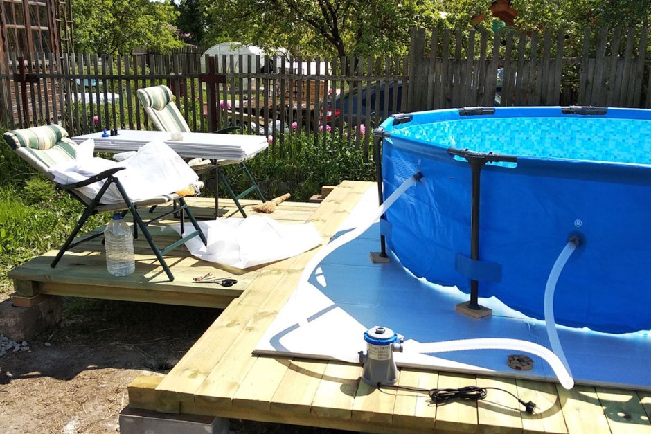 Подиум под каркасный бассейн Интекс