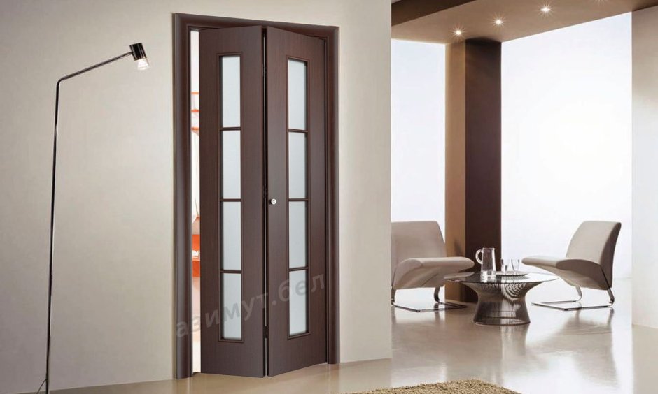 Дверь-гармошка "ясень серый" стиль 840х2020 мм