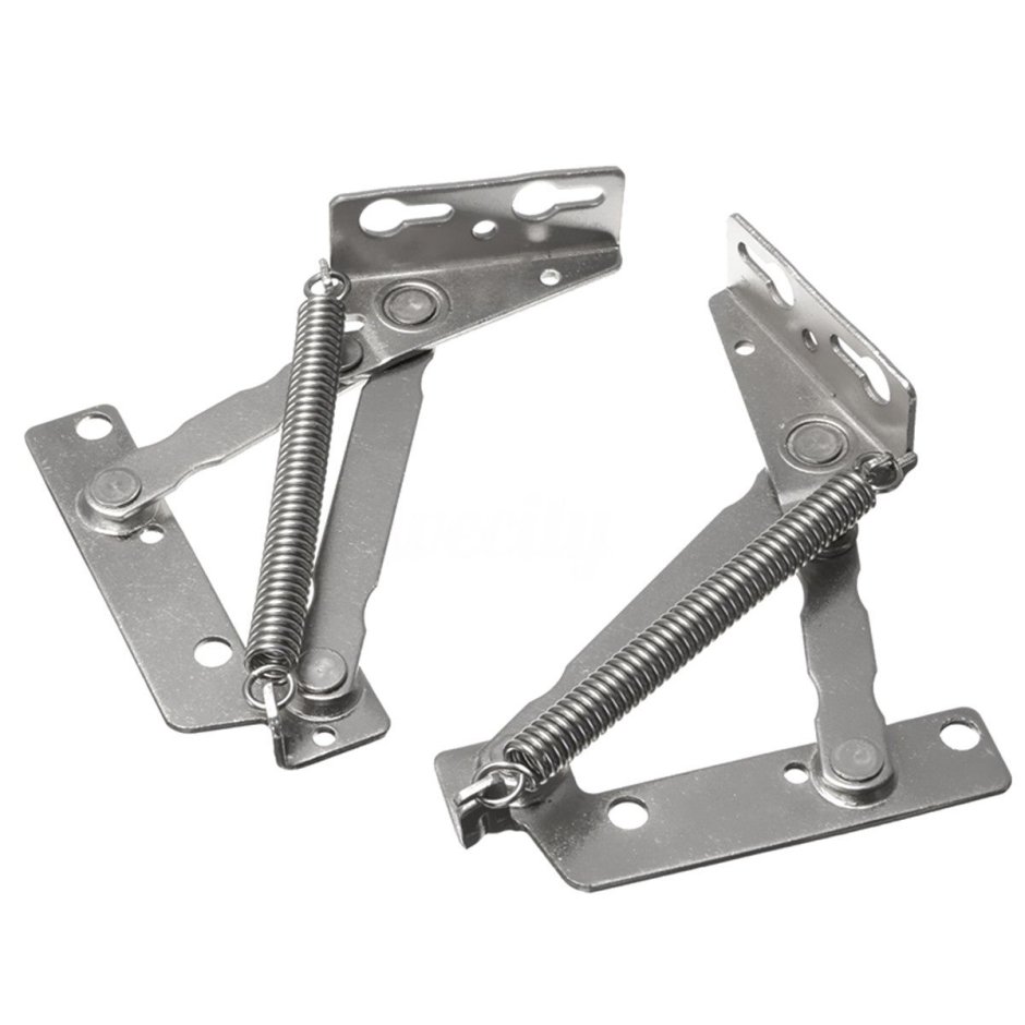 WSFS hot 2x 80 degree Sprung Hinges Cabinet Door Lift up stay Flap Top support Cupboard Kitchen