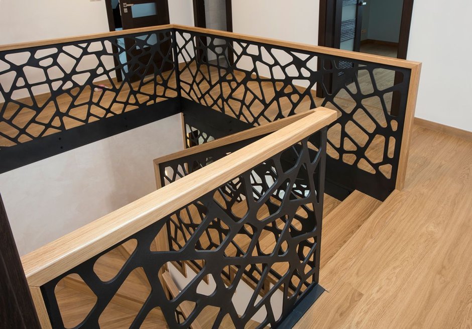 Ограждение для лестницы из металла в стиле лофт