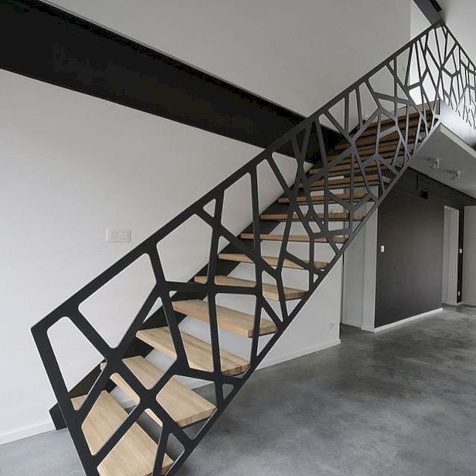 Перила в стиле лофт из металла