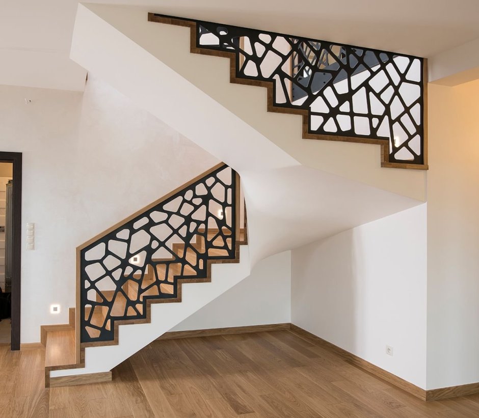 Перила ограждения из профильной трубы в стиле лофт