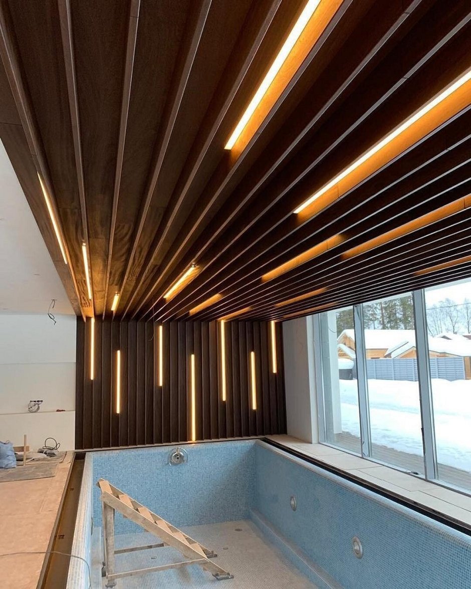 Потолок реечный Cesal c02 металлик серебристый 100х3000 мм