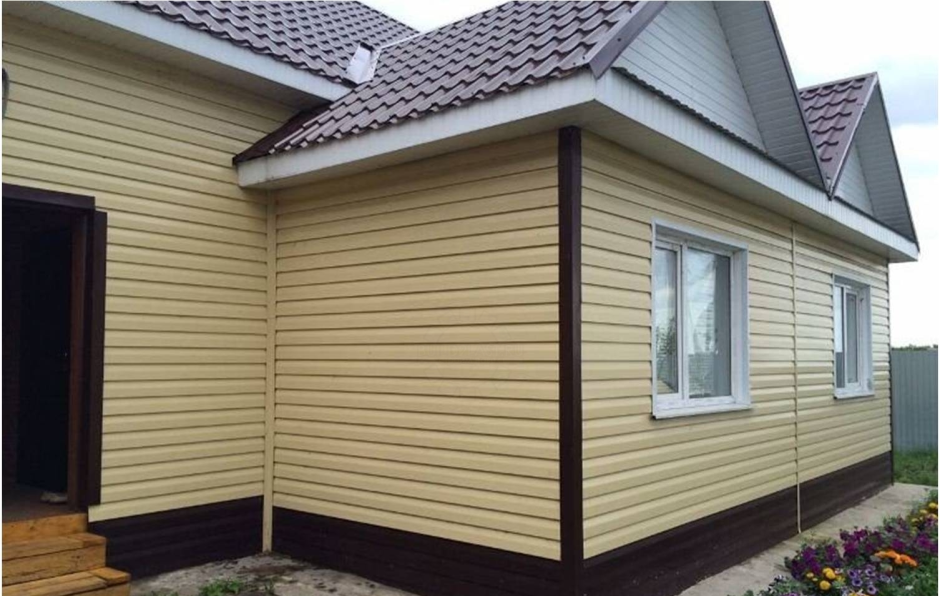 Фасад дома из профнастила