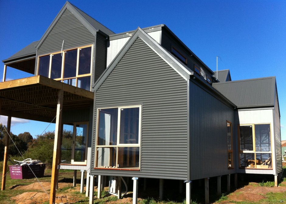 Фасады сайдинг евробрус RAL 5005