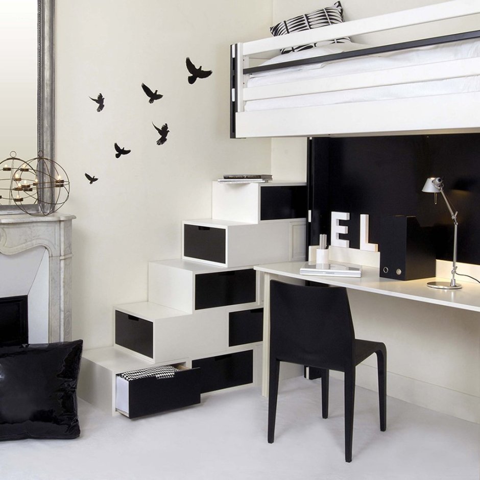 Мебель в черно белых тонах