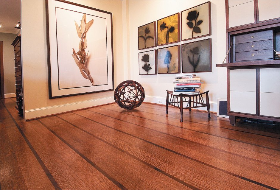 Деревянная отделка в интерьере пол