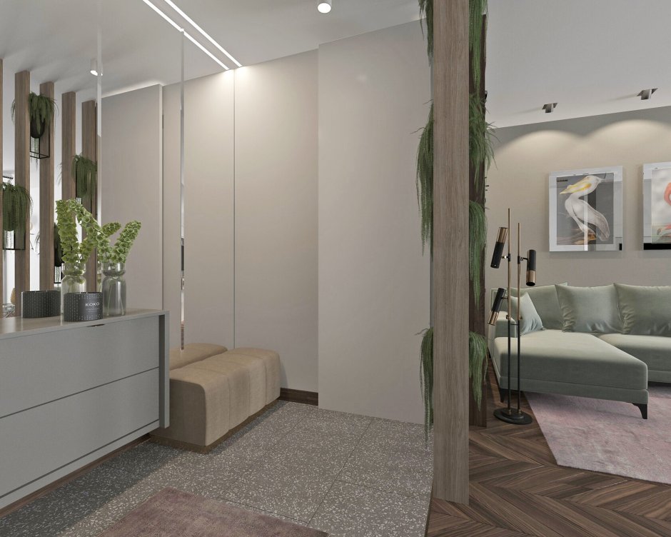 Гостиная Объединенная с коридором