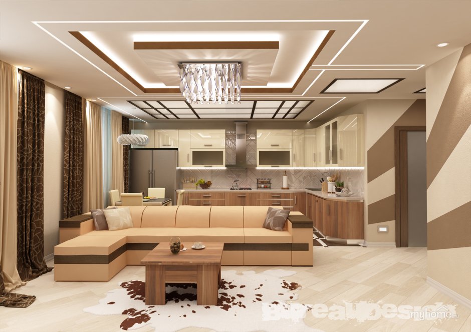 Объединенный Холл с гостиной