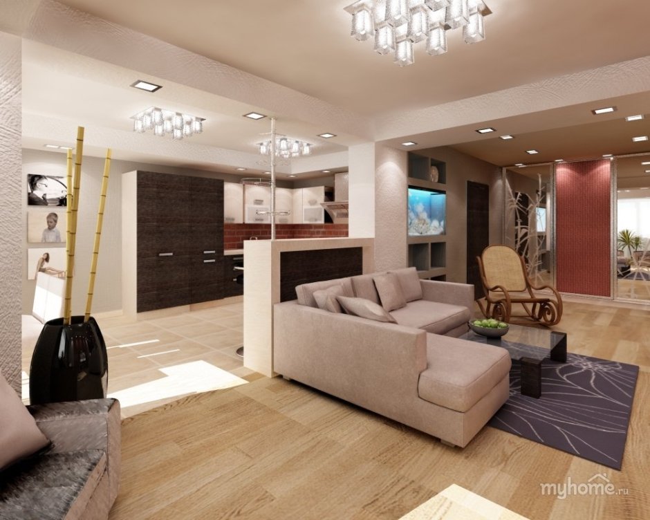 Гостиная Объединенная с коридором