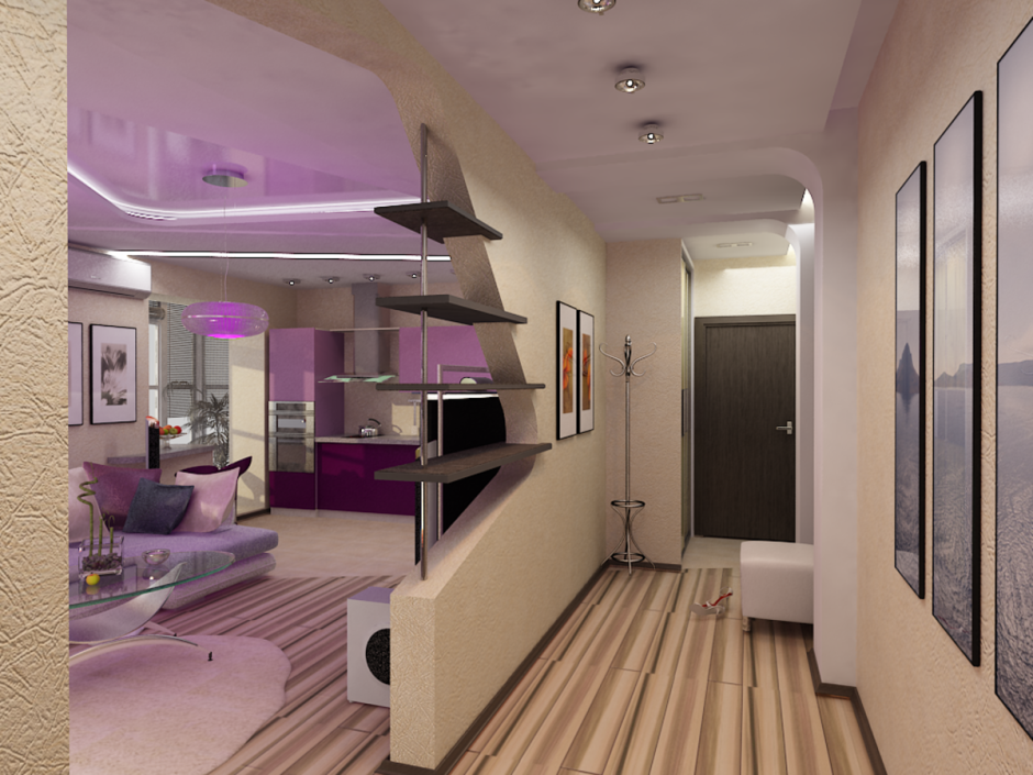 Маленькая проходная гостиная