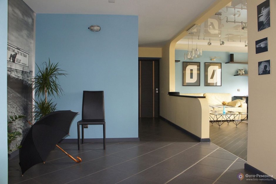 Объединение гостиной и прихожей