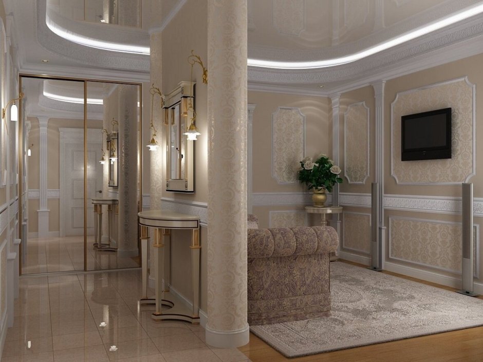 Гостиная совмещенная с прихожей