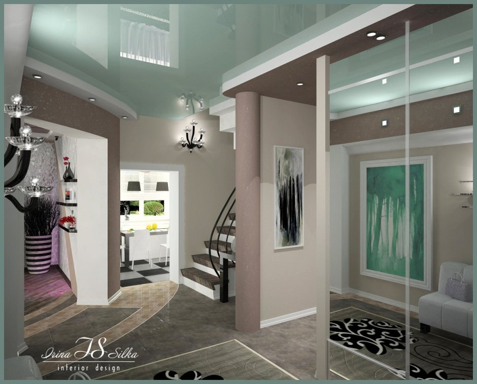 Зал совмещенный с прихожей