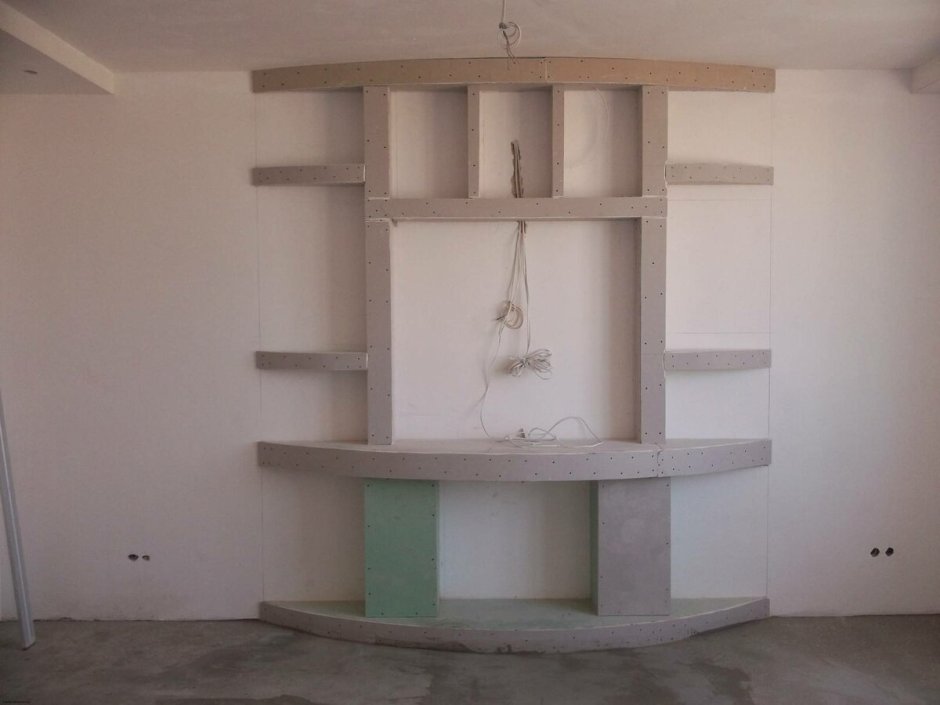 Стойка под телевизор из гипсокартона