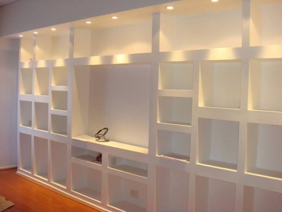 Мебельная стенка из гипсокартона