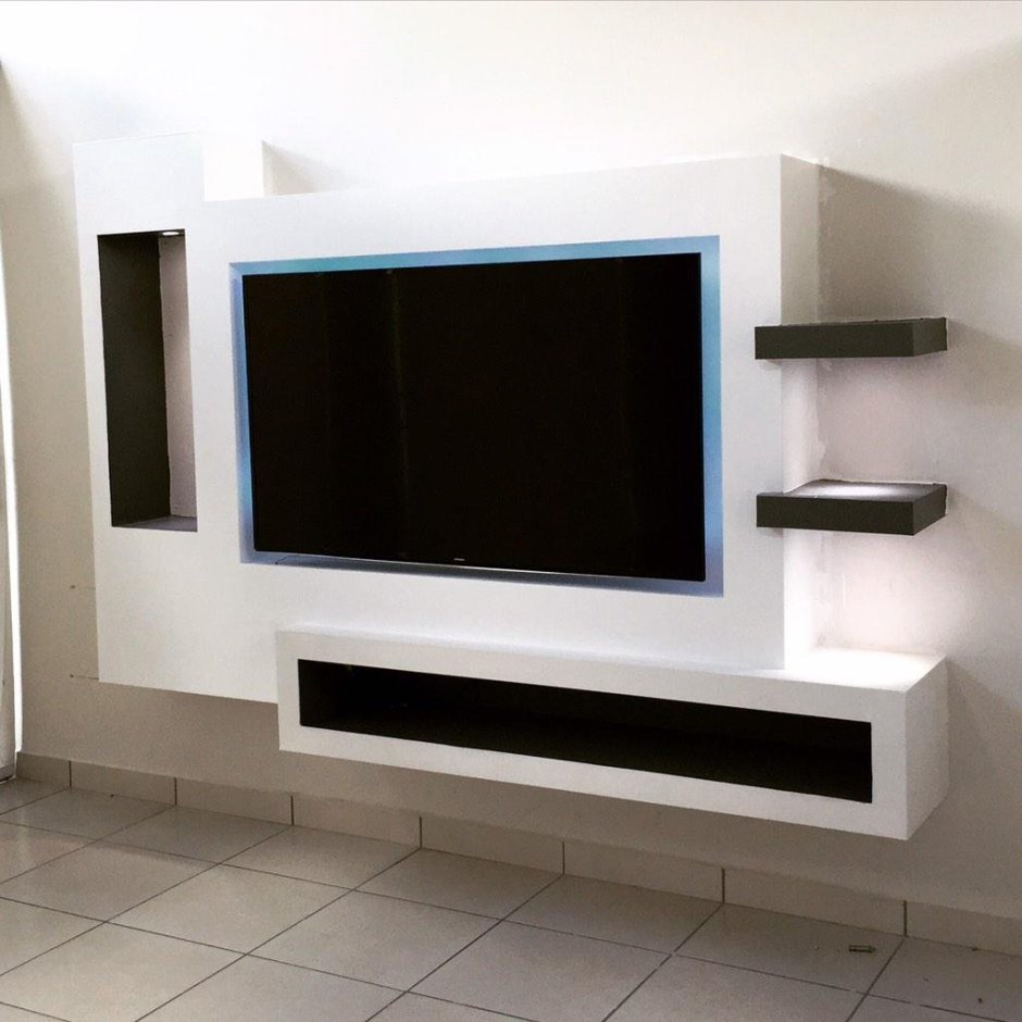 Полка под телевизор на стену ГКЛ