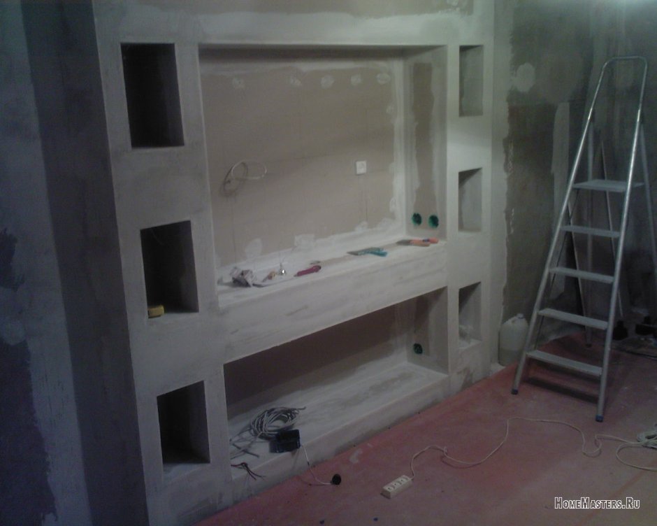 Полки из ГВЛ под телевизор