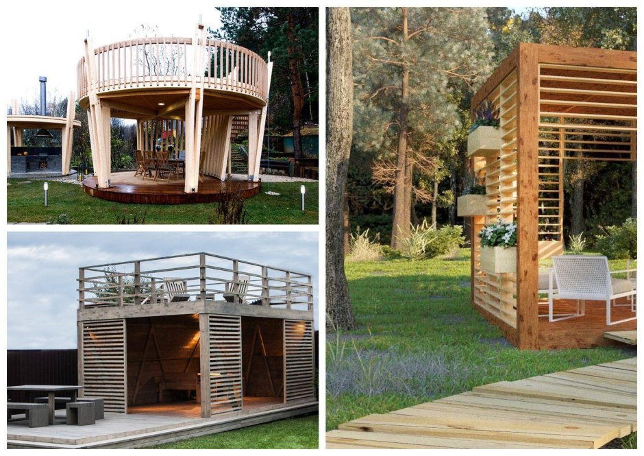 Двухэтажная беседка