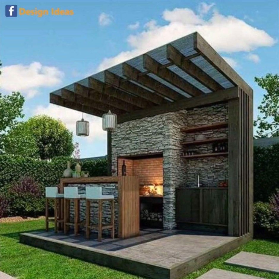 Беседки с мангалом 5на10м