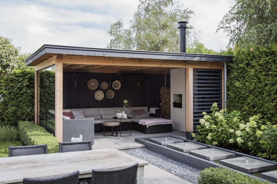 Беседка Шале односкатная