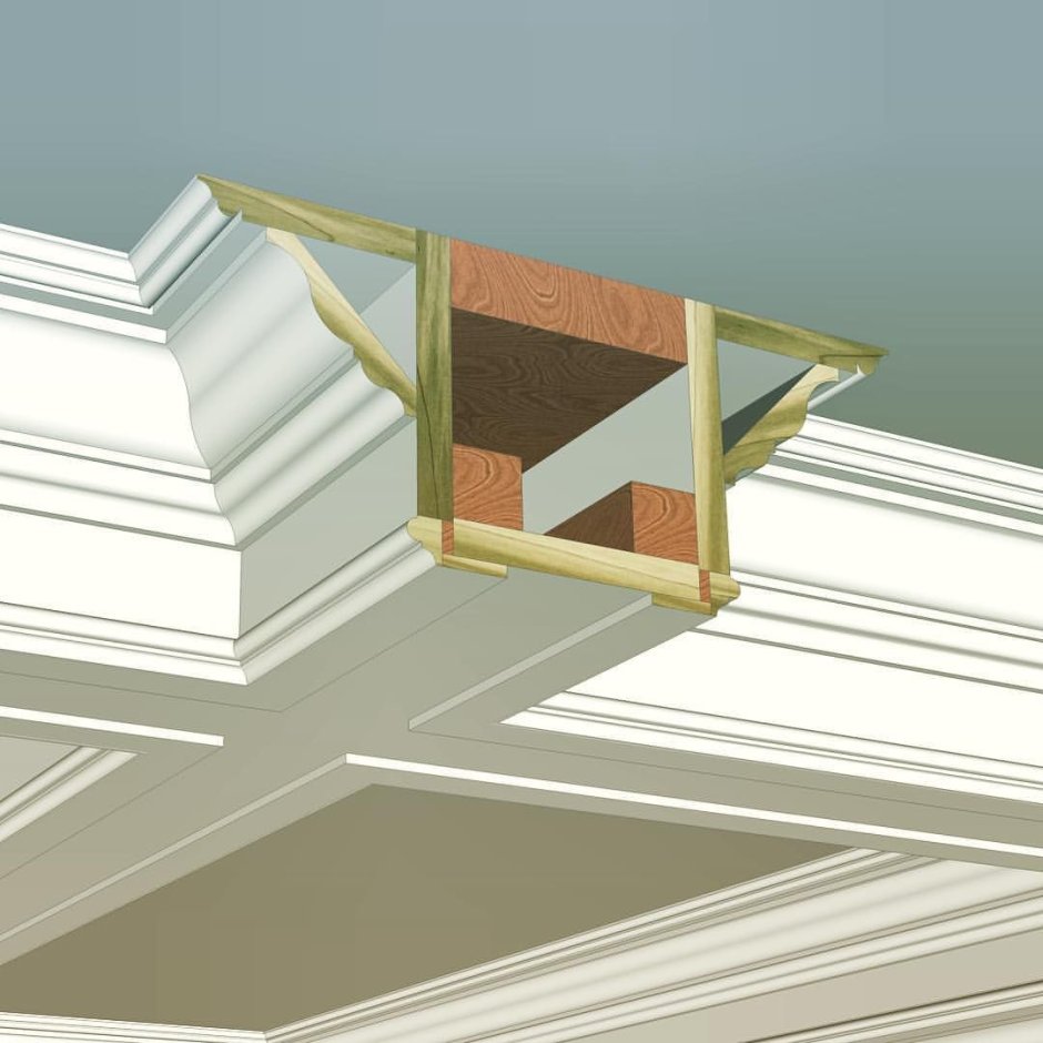 Конструкция кессонного потолка