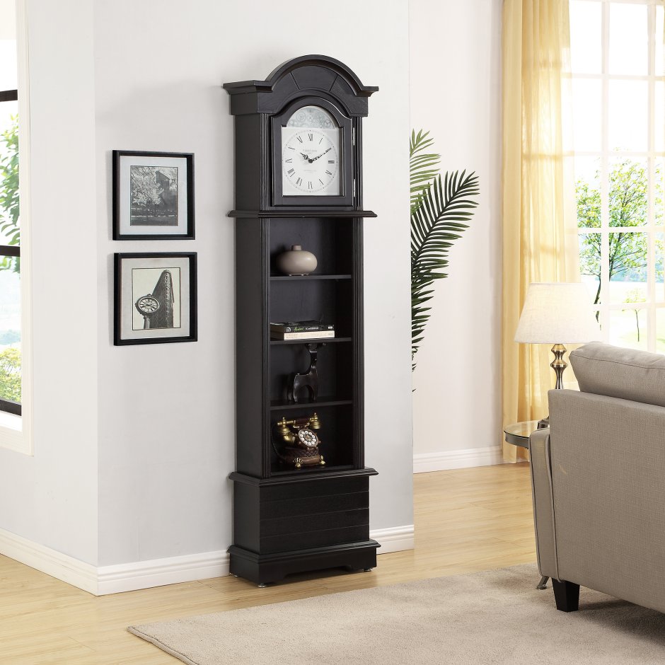 Часы напольные с полочками