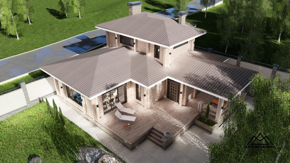 Угловая терраса к дому