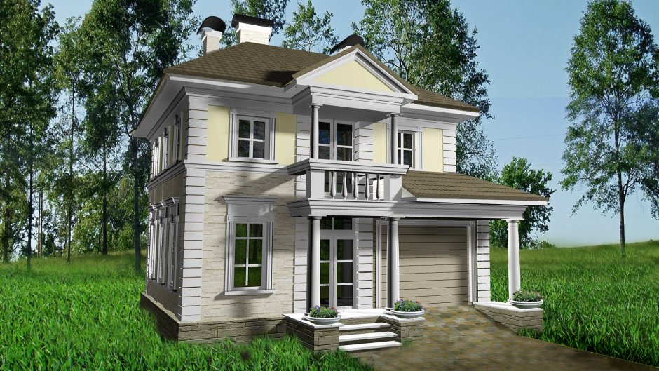 Небольшой дом с колоннами