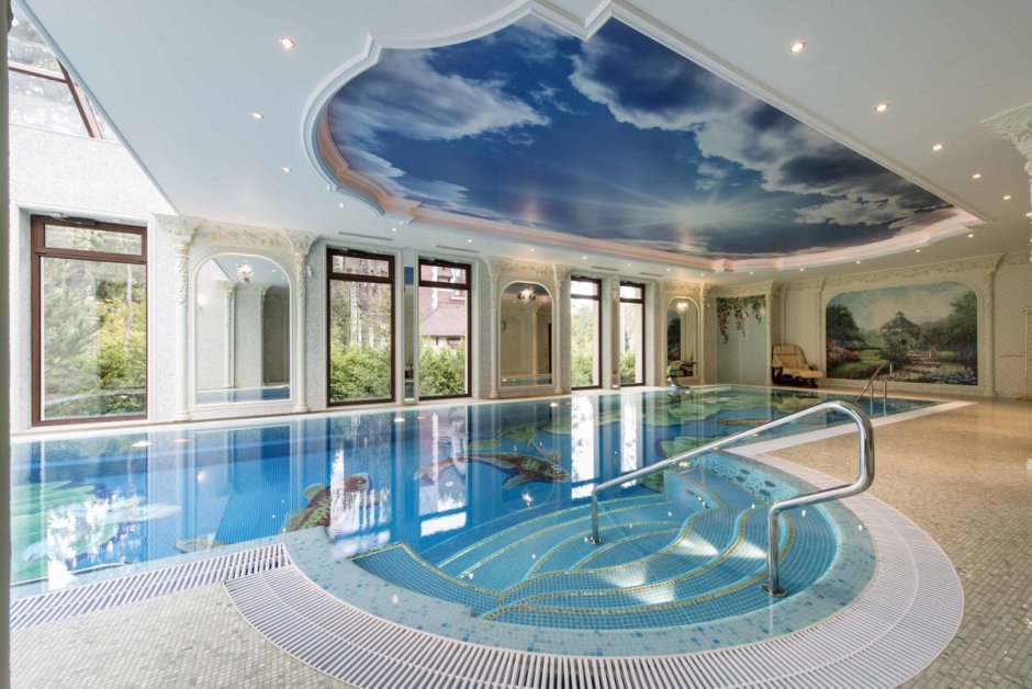 Красивые бассейны в коттеджах