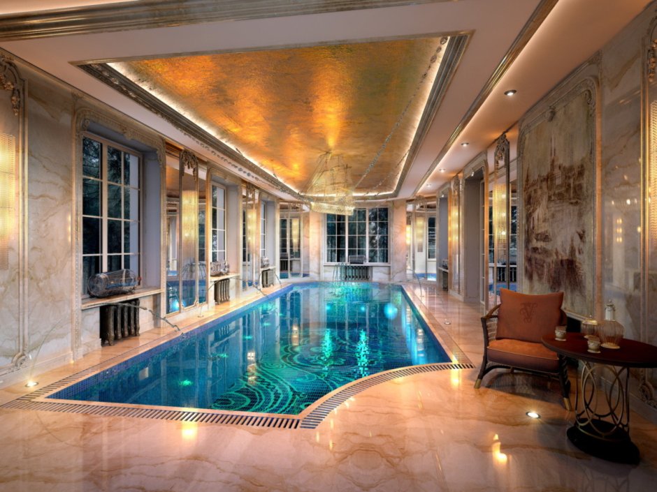 Красивые бассейны в коттеджах