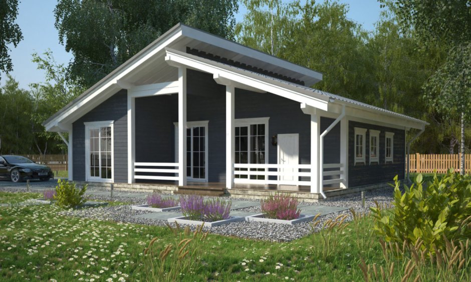 Каркасный одноэтажный дом 100 м2