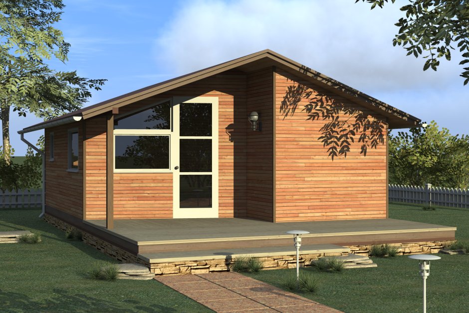 Каркасный одноэтажный дом 70 кв м