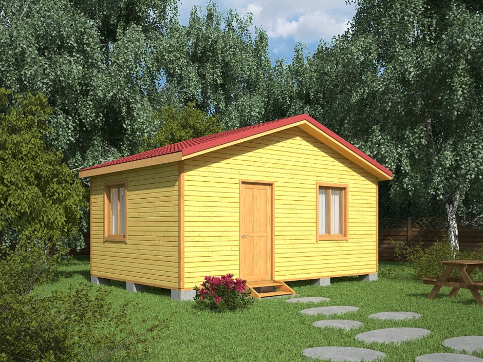 Дом 80 м2 одноэтажный каркасный дом