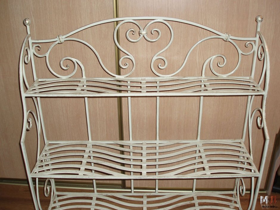 Обувница металлическая в стиле Прованс