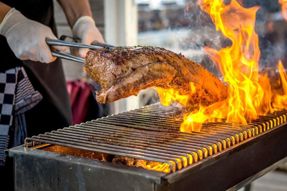 Мангал из магазинной тележки