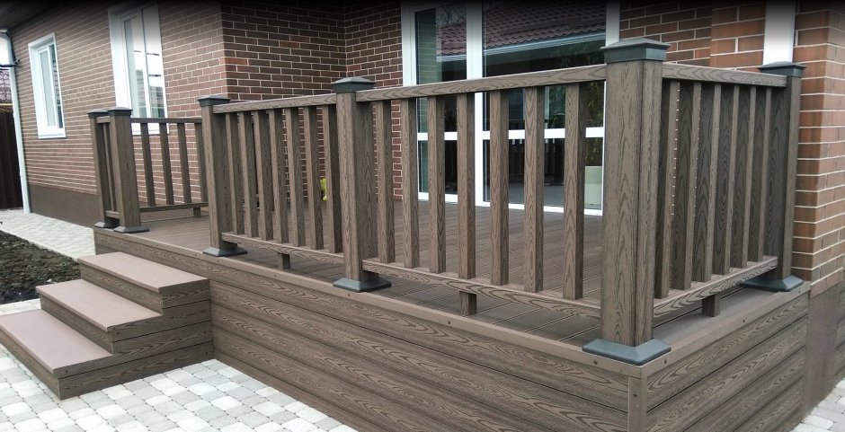 Ограждение из ДПК белыетеррадек