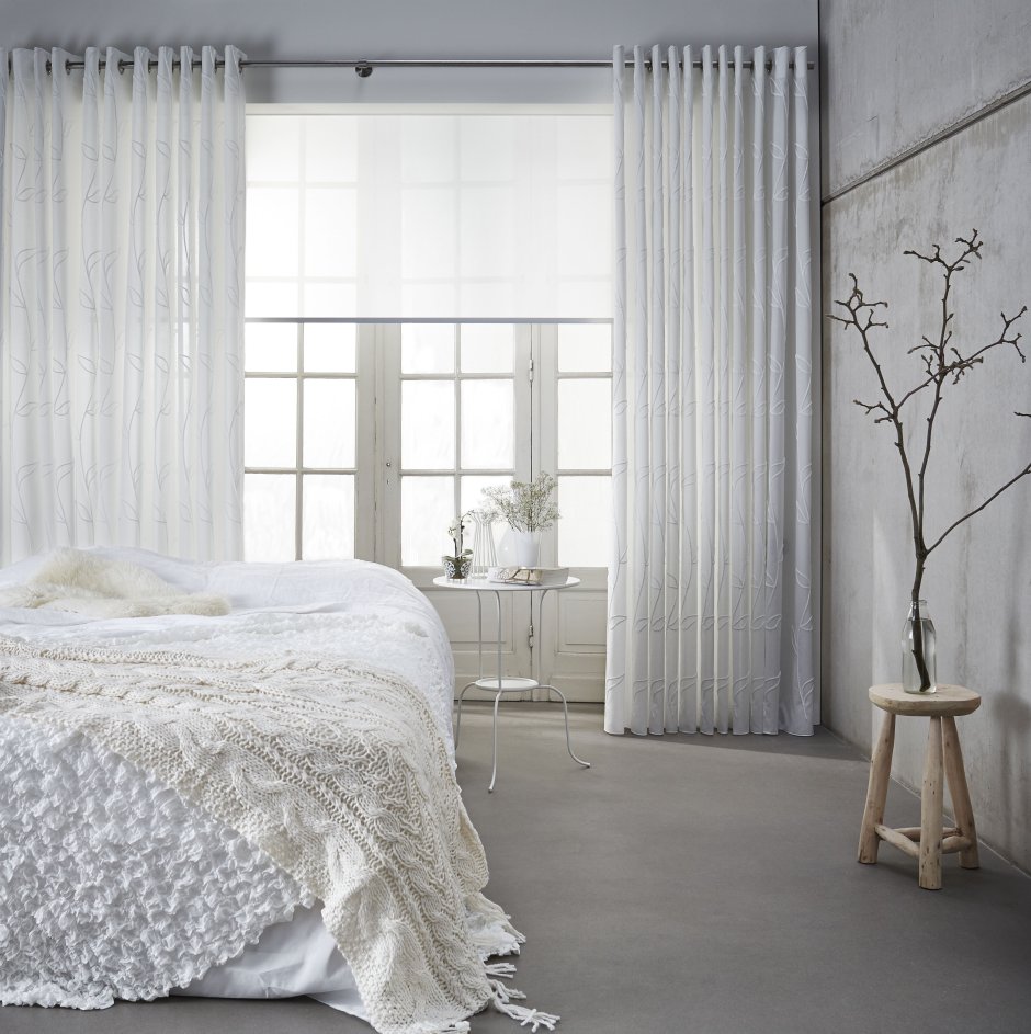 Шторы 300х150 белый цвет