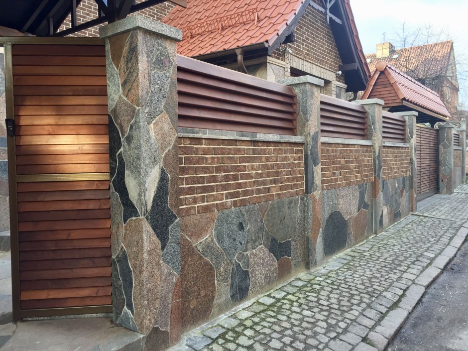 Отделка забора