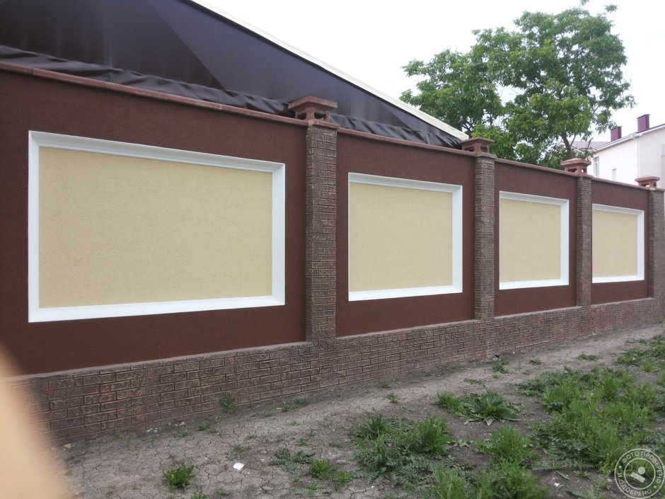 Отделка забора