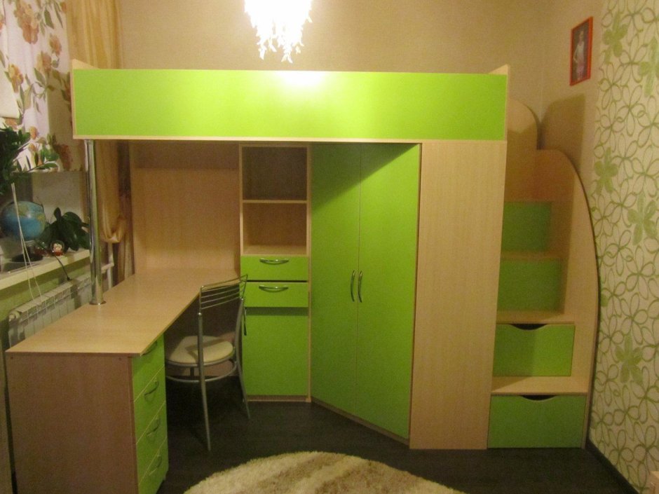 Комнаты для девочек 10 лет с двухэтажными кроватями
