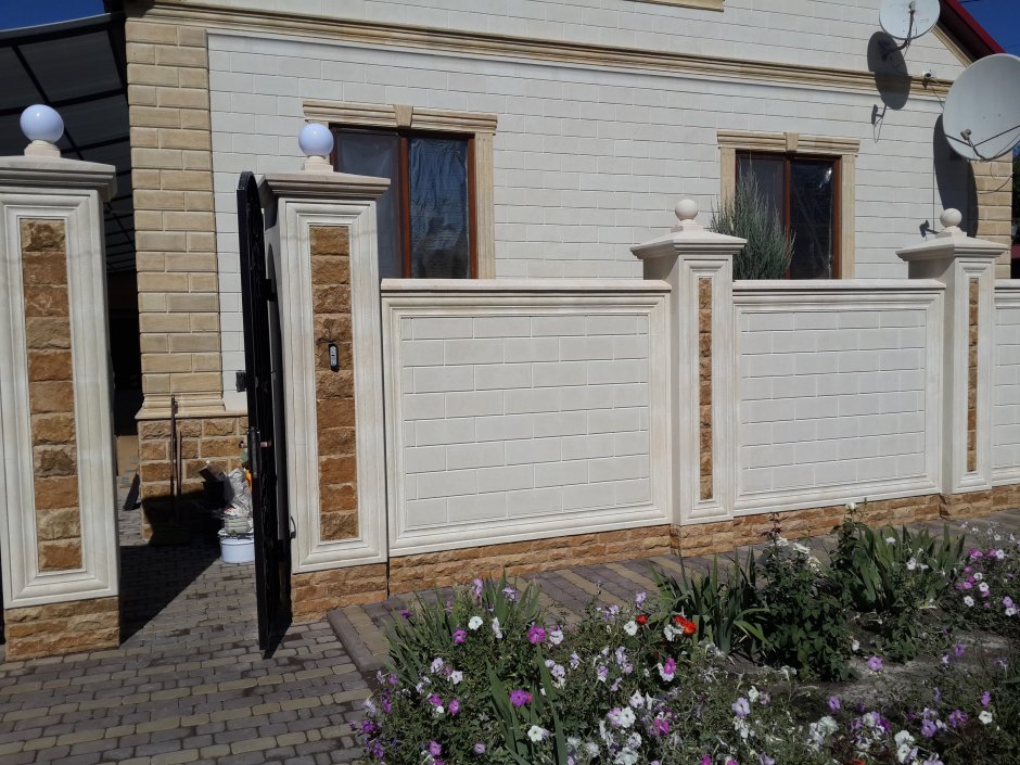 Отделка забора