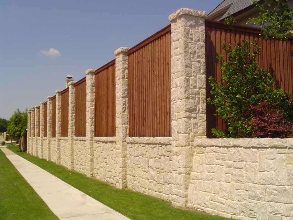 Забор каменный Дагестанский камень