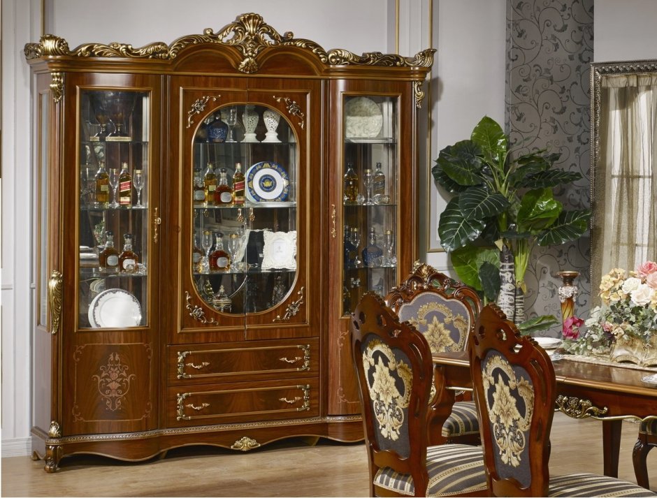 Витрина 921 nogal-5 Disemobel