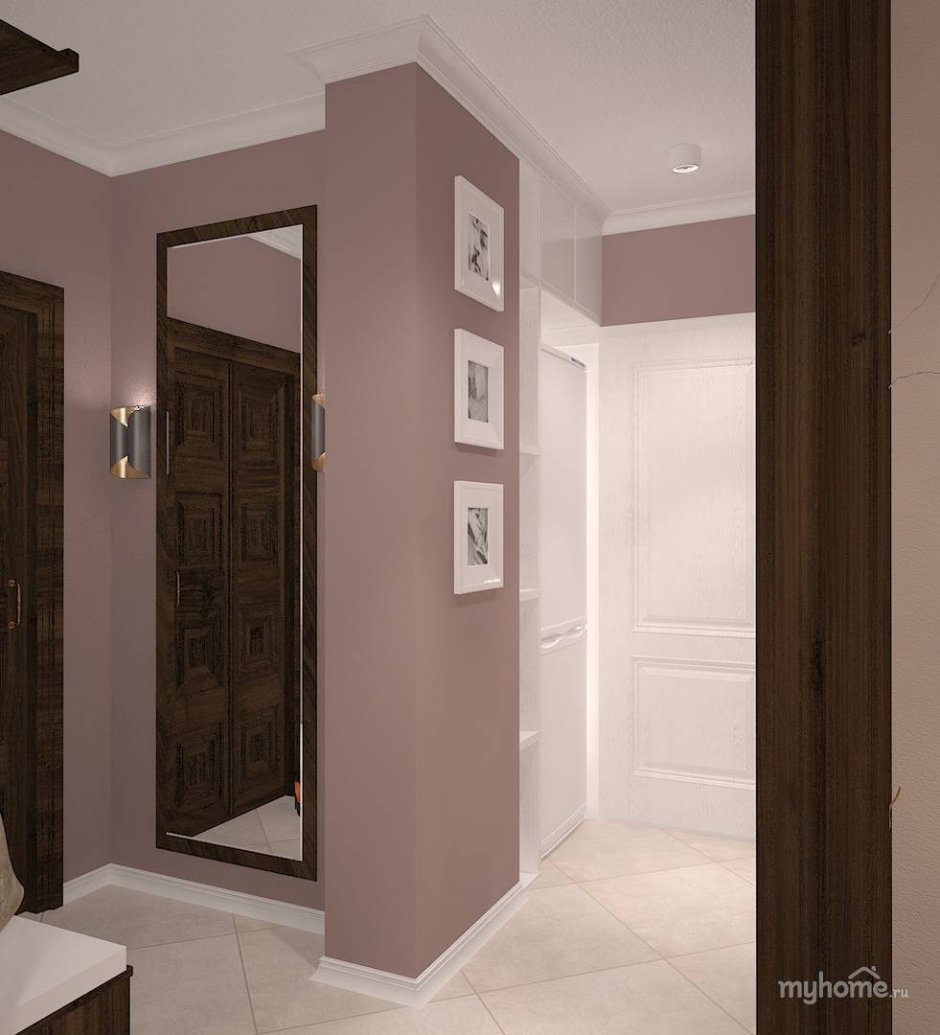 Прихожая в кофейных тонах