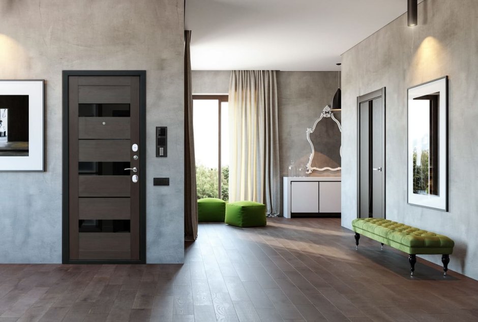 Дверь мет. Гарда муар темный Кипарис (860мм) правая царга