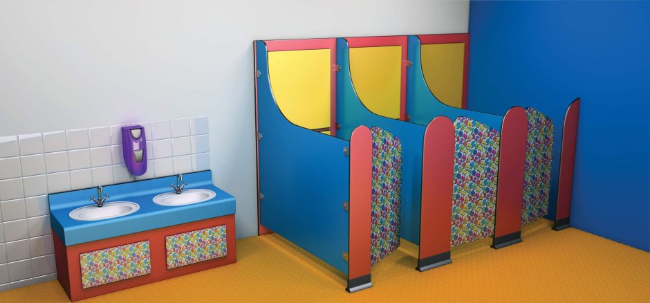Перегородки в туалет для детского сада