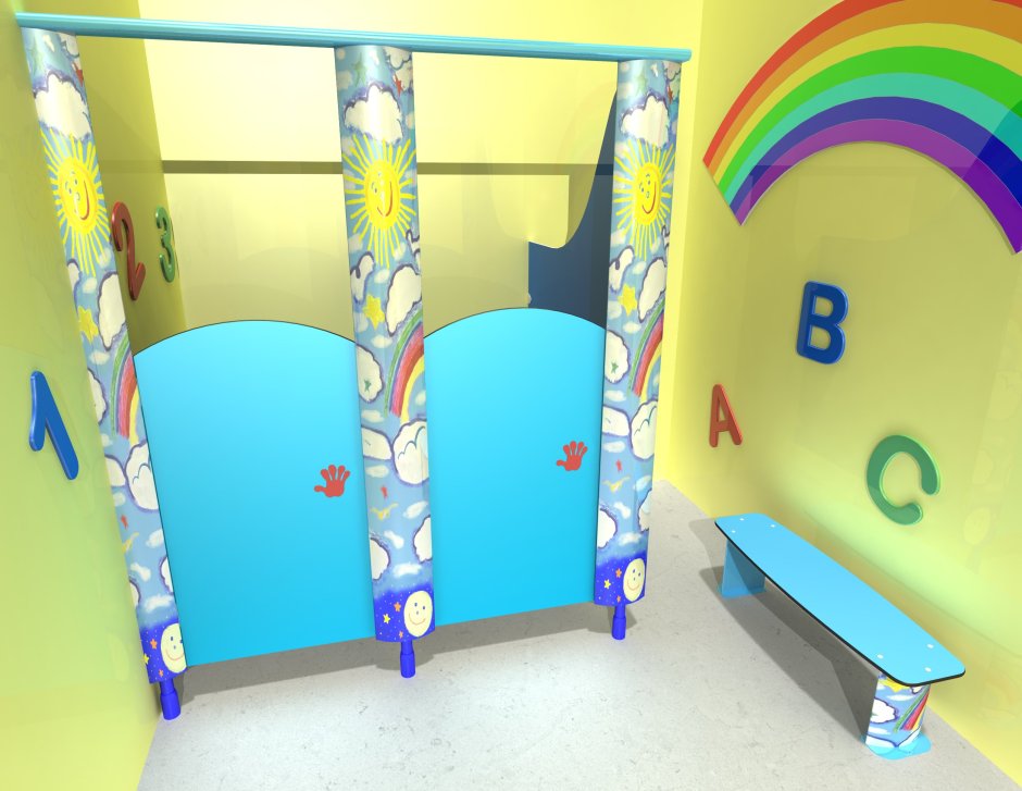Перегородки в туалет для детского сада