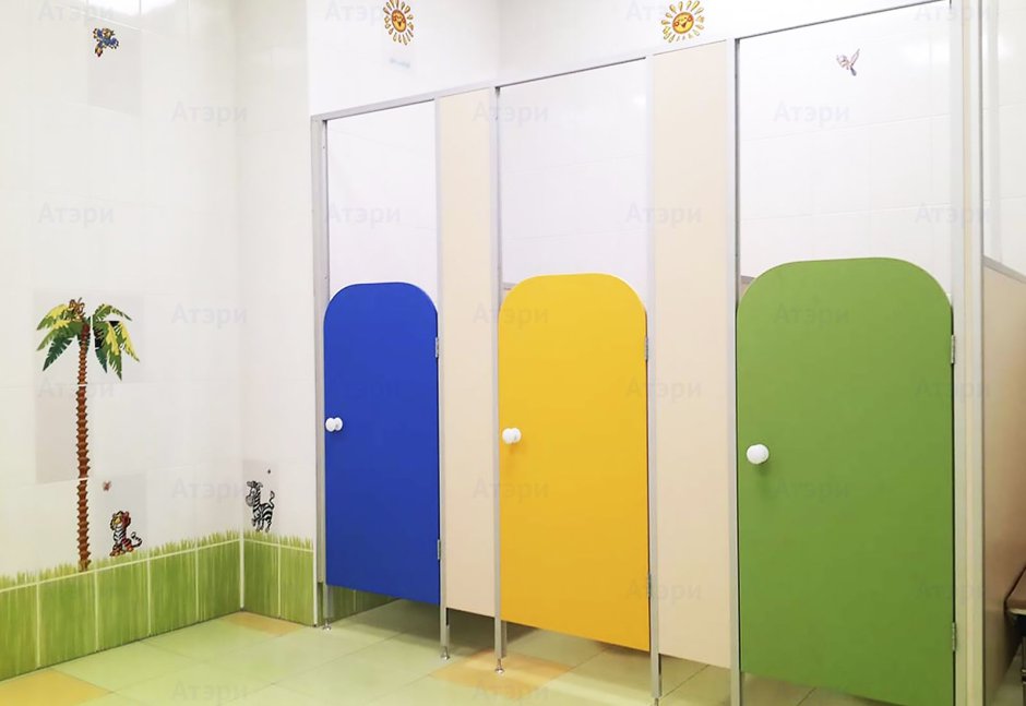 Туалетные перегородки (на 3 кабинки)