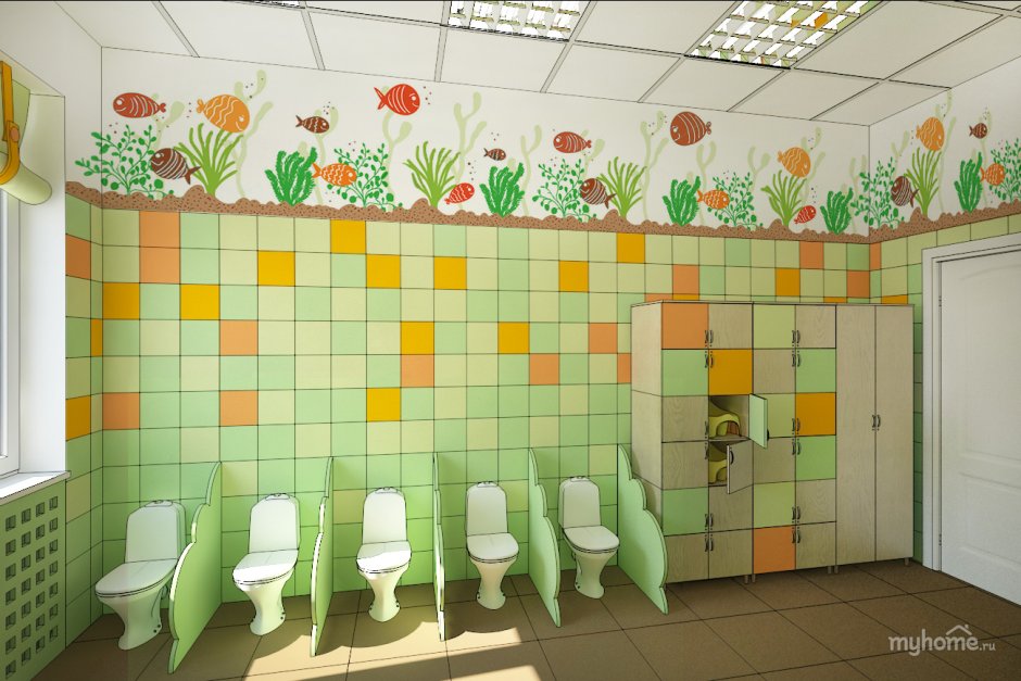 Туалетная комната в детском саду